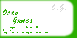 otto gancs business card